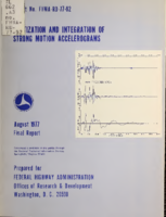 Digitization and integration of strong motion accelerograms  final report