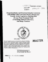 DesignInstallation and Structural Integrity Assessment of the Bethel Valley LowLevel Waste Collection and Transfer System Upgrade for Building 3544 Process Waste Treatment Plant at Oak Ridge National Laboratory Oak Ridge Tennessee