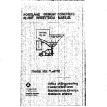 Portland Cement Concrete Plant Inspection Manual Truck Mix Plants