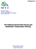 The California General Plan Process and Sustainable Transportation Planning