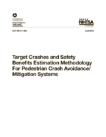 Target crashes and safety benefits estimation methodology for pedestrian crash avoidancemitigation systems