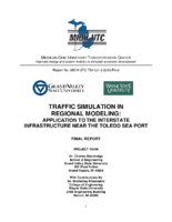 Traffic simulation in regional modeling   application to interstate infrastructure near the Toledo sea port