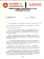 Department of Transportation News Urban Mass Transportation Administration UMTA 7234