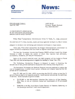 55 Participants Announced in DOT Program Encouraging Innovation in Mass Transit