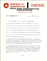 Department of Transportation News Urban Mass Transportation Administration UTMA 7358