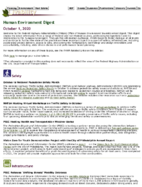 Human Environment Digest October 1 2020