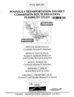 Peninsula transportation district commission route deviation feasibility study