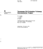 Tennessee DUI Probation Followup Demonstration Project