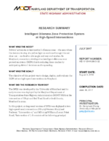 Intelligent dilemma zone protection system at highspeed intersections  research summary