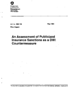 An Assessment of Publicized Insurance Sanctions as a DWI Countermeasure