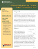 Seeing Is Believing Missouri DOT Convinces Skeptics That Roundabouts Work