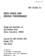 Drug Abuse and Driving Performance