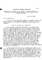 Interstate Commerce Commision Report of the Accident  Investigation Occuring on the VIRGINIAN RAILWAY CIRTEVILLE WV