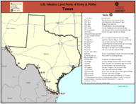 US  Mexico Land Ports of Entry LPOEs Texas