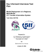 Key Informant Interviews Test Plan Model Deployment of a Regional MultiModal 511 Traveler Information System