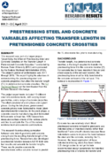 Prestressing Steel and Concrete Variables Affecting Transfer Length in Pretensioned Concrete Crossties Research Results