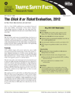 The Click It or Ticket evaluation 2012 Traffic Safety Facts