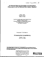 InVehicle Signing Concepts An Analytical Precursor to an InVehicle Information System