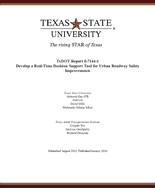 Develop a RealTime Decision Support Tool for Urban Roadway Safety Improvements