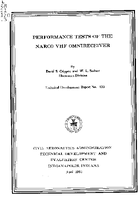 Performance Tests of the Narco VHF Omnireceiver