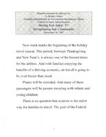 Remarks Prepared for Delivery by A Bradley Mims Assistant Administrator for Government and Industry Affairs Federal Aviation Administration