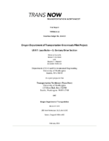 Oregon Department of Transportation greenroads pilot project  US 97  Lava ButteS Century Drive section