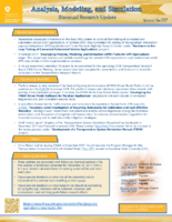 Analysis Modeling and Simulation  Biannual Research Update Volume 1 Nov 2017