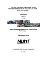 Failure Analysis of Network Based Accessible Pedestrian Signals in ClosedLoop Operation