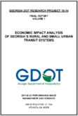 Economic Impact Analysis of Georgias Rural and Small Urban Transit Systems Volume 1