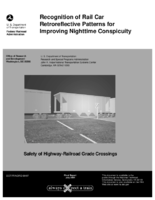 Recognition of rail car retroreflective patterns for improving nighttime conspicuity