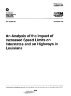 An Analysis of the Impact of Increased Speed Limits on Interstates and on Highways in Louisiana