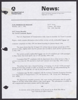 Department of Transportation News Releases JulyDecember 1996