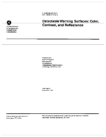 Detectable Warning Surfaces  Color Contrast and Reflectance