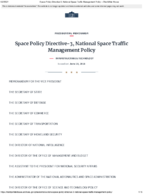 Space Policy Directive3 National Space Traffic Management Policy
