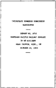Interstate Commerce Commision Report of the Accident  Investigation Occuring on the NORTHERN PACIFIC IRONTON MN