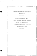 Interstate Commerce Commision Report of the Accident  Investigation Occuring on the UNION PACIFIC RAILROAD SALT LAKE CITY UTAH