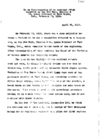 Interstate Commerce Commission Report of the Accident  Investigation Occurring on the NEW YORK CHICAGO AND ST LOUIS RAILROAD FORT WAYNE IN