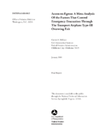 AccesstoEgress A MetaAnalysis of the Factors That Control Emergency Evacuation Through the Transport Airplane TypeIII Overwing Exit