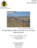 Characterization of Blow Over Risk in the Wyoming Highway System