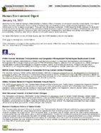 Human Environment Digest January 14 2021
