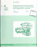 Evaluation and Testing of Rail Transit Undercar Fire Detection and Suppression Systems