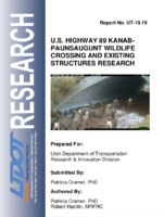 US Highway 89 KanabPaunsaugunt Wildlife Crossing and Existing Structures Research