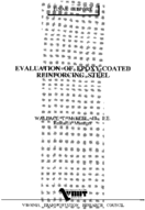 Evaluation of epoxycoated reinforcing steel