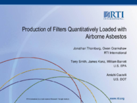 Production of filters quantitatively loaded with airborne asbestos