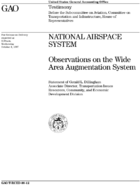 National Airspace System  observations on the wide area augmentation system