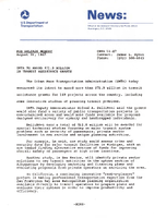 UMTA To Award 719 Million in Transit Assistance Grants