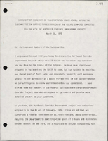 Statement of Secretary of Transportation Brock Adams before the Subcommittee on Surface Transportation of the Senate Commerce Committee Dealing with the Northeast Corridor Improvement Project