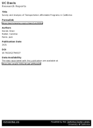 Survey and Analysis of Transportation Affordable Programs in California