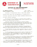 Department of Transportation News Releases for November 1969