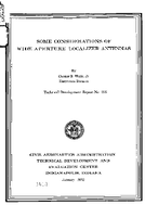 Some Considerations of Wide Aperture Localizer Antennas